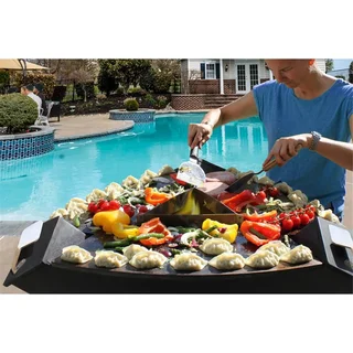 Schwarze Antihaft-Elektro-Grillplatte Origine 1000 1m für 30 Personen