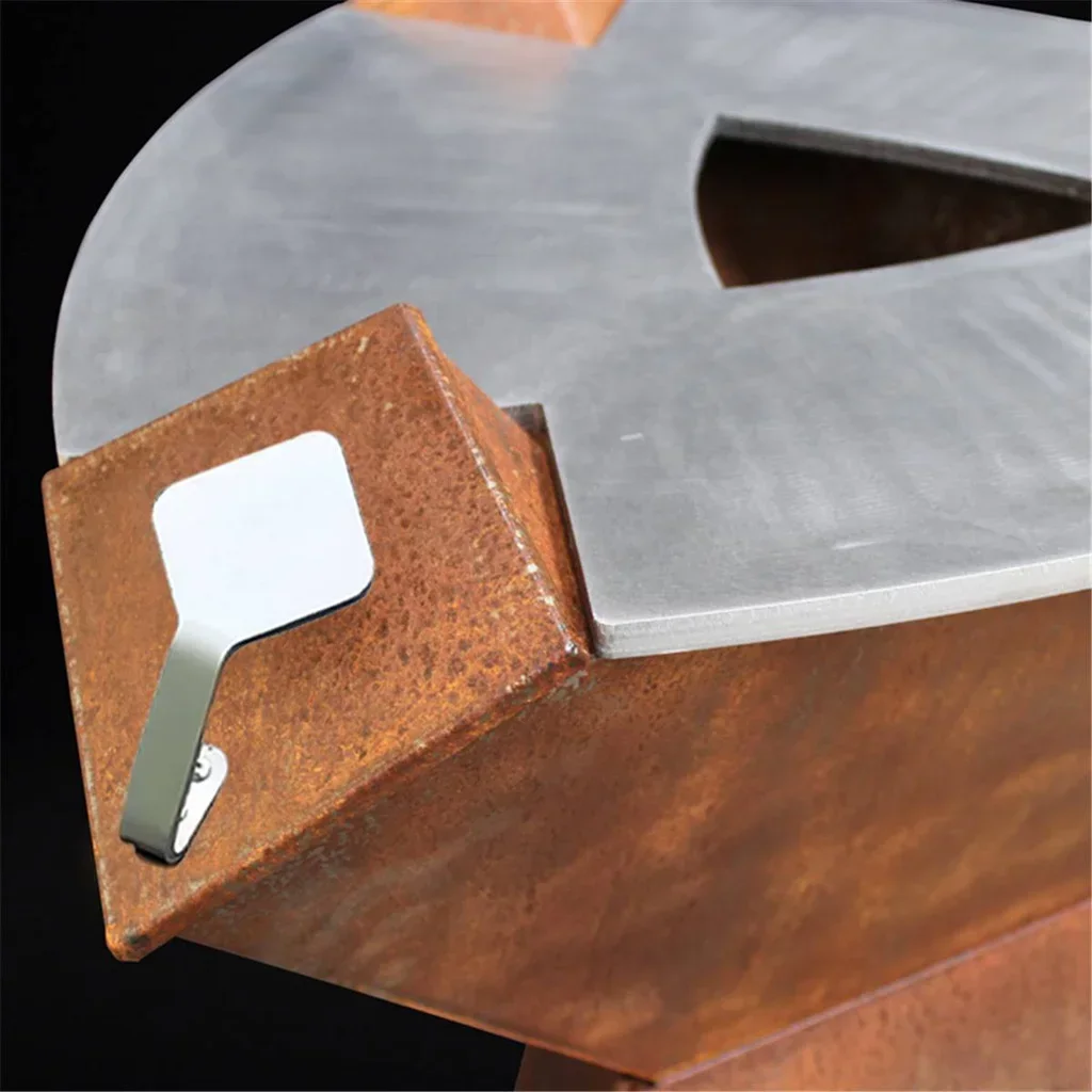 Plancha de madera Origen 800 Acero Corten Premium 10 comensales