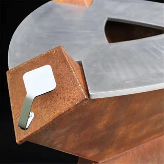 Plancha de madera Origen 800 Acero Corten Premium 10 comensales