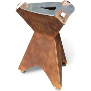 Plancha de madera Origen 800 Acero Corten Premium 10 comensales