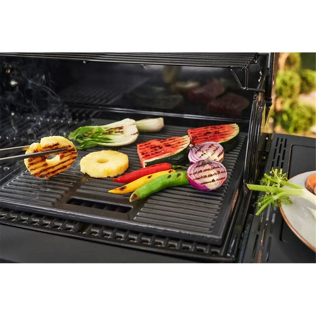 Char-Broil Gusseisen Plancha 38x39 cm Wendeplatte glatt/gerillt