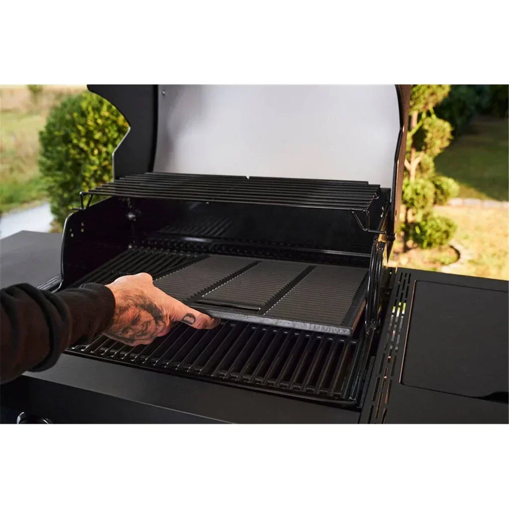 Plancha fonte Char-Broil 38x39 cm réversible lisse/strié