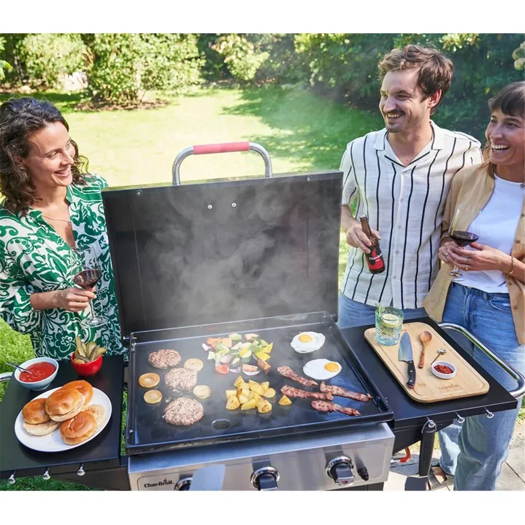 Plancha a gas Char-Broil Griddle 3400 con carro 3 quemadores 68x48 cm