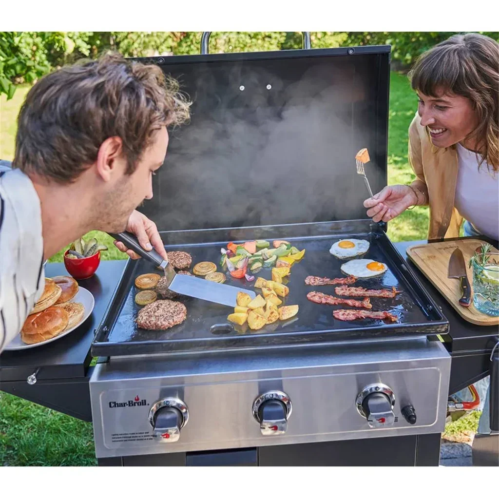 Plancha a gas Char-Broil Griddle 3400 con carro 3 quemadores 68x48 cm