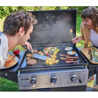 Plancha a gas Char-Broil Griddle 3400 con carro 3 quemadores 68x48 cm