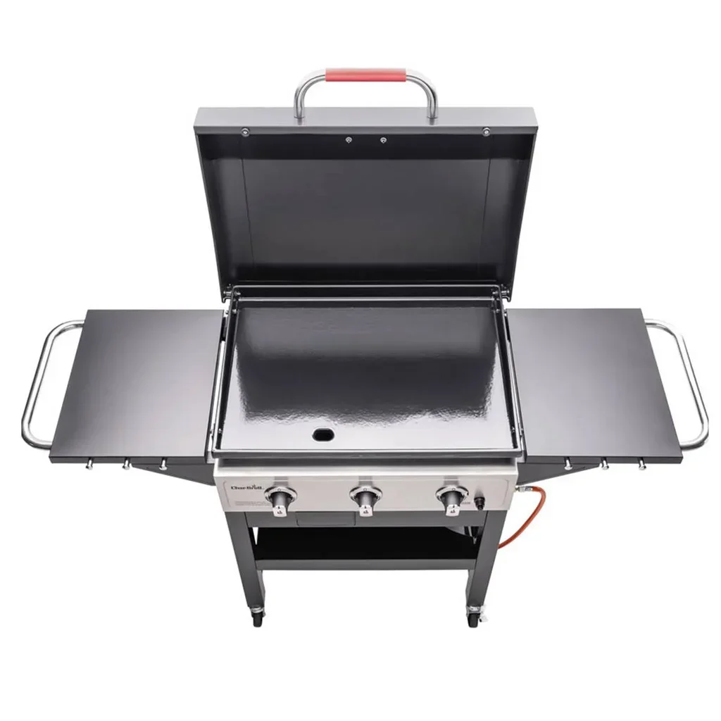 Plancha a gas Char-Broil Griddle 3400 con carro 3 quemadores 68x48 cm