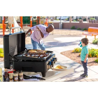 Plancha de Gas Ultimate 3 Pit Boss Portátil con Carrito y Placa Cerámica Antiadherente