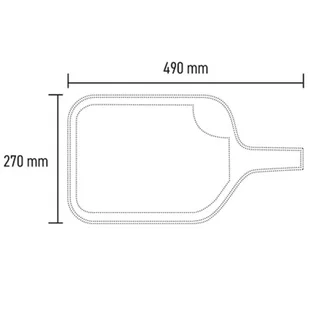 Planche à découper bois 50cm avec rigole et poignée - Made in France
