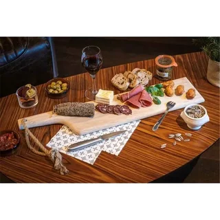 Tabla de cortar de madera La Parisienne - Bandeja de servicio artesanal 60cm