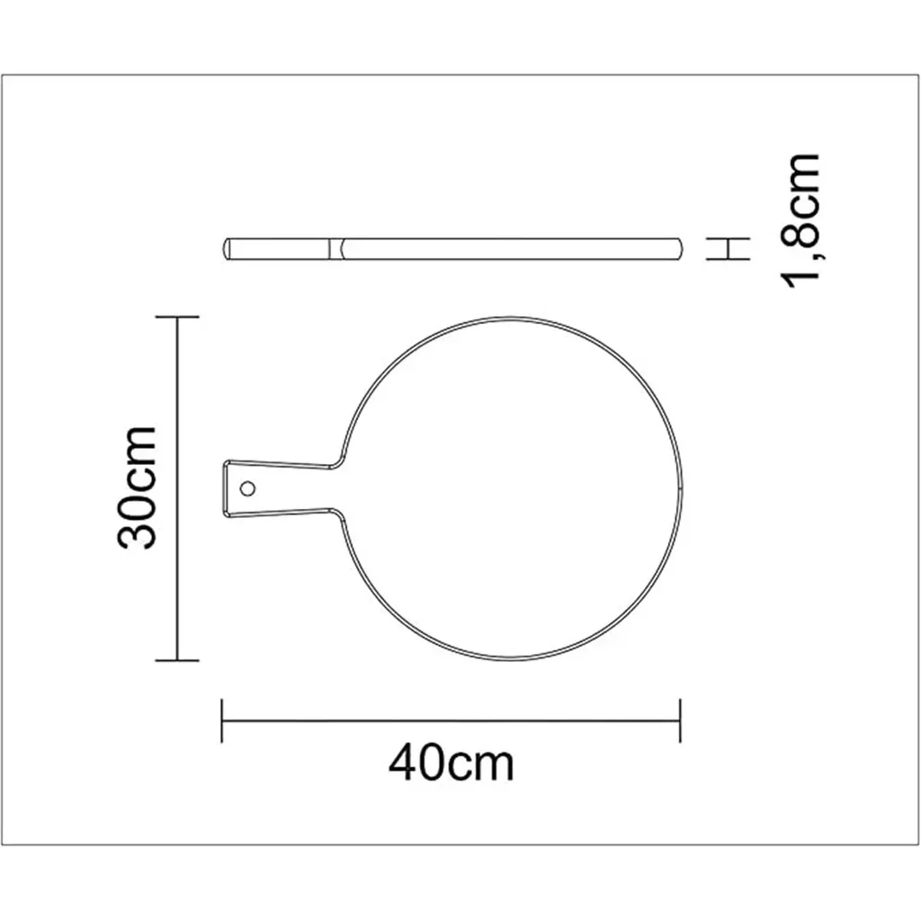 Tabla de cortar de teca maciza 40x30 cm Tramontina Provence