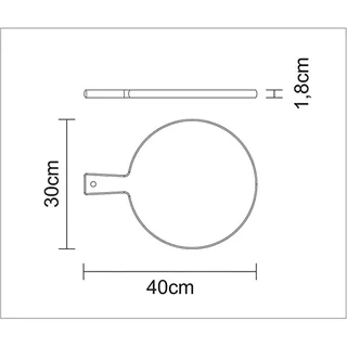 Tabla de cortar de teca maciza 40x30 cm Tramontina Provence