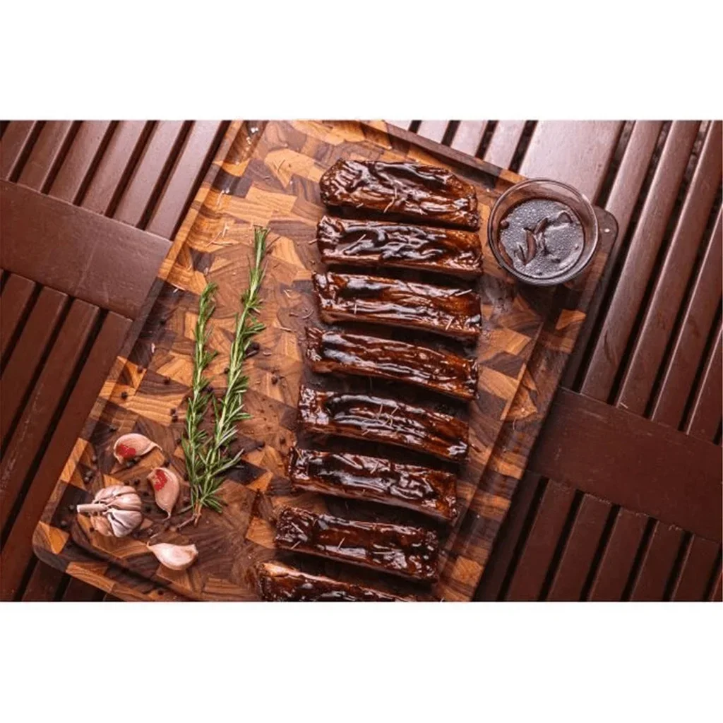 Tabla de Cortar Teca Maciza 45x34 cm Tramontina con Surco para Jugo