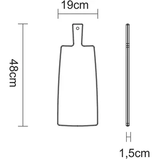Tabla de Cortar Teca Maciza Tramontina 48x19 cm