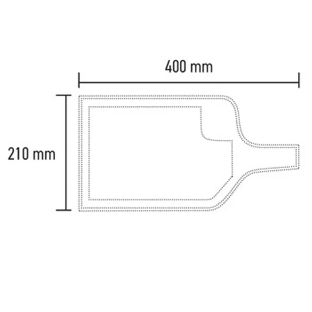 Tabla de cortar madera 40 cm con surco para jugos artesanal francesa hecha a mano
