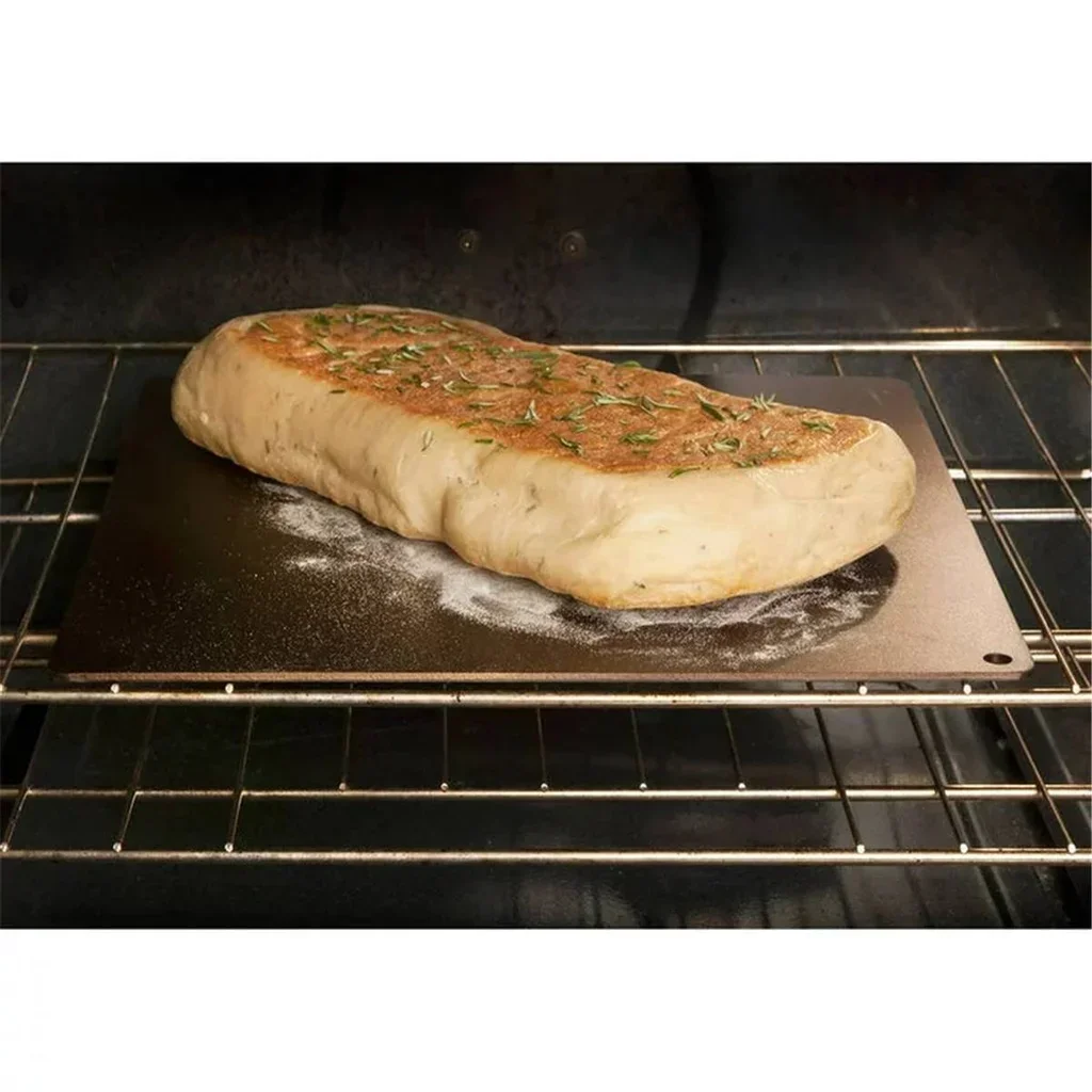 Plaque de cuisson carrée en acier inoxydable 35,5 cm - Cuisson homogène