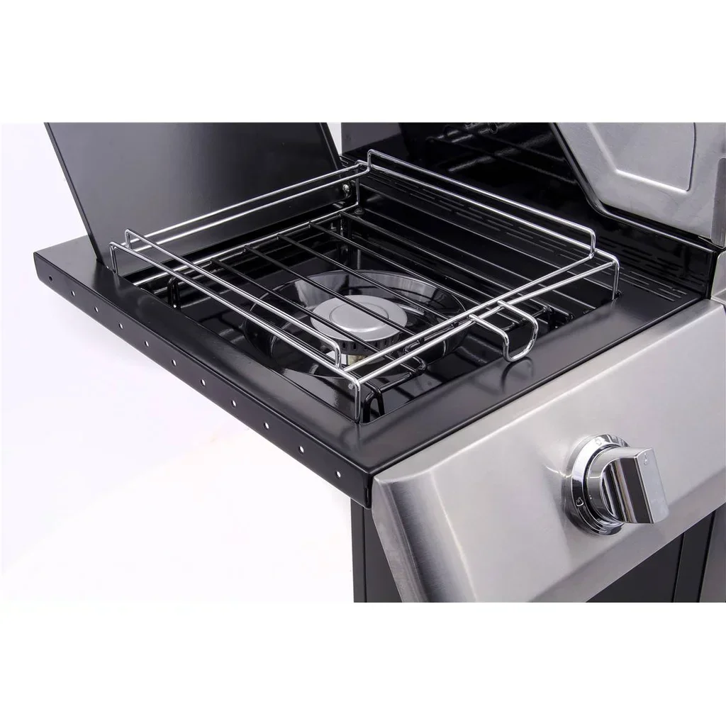 Plaque cuisson fonte émaillée brûleur latéral barbecue gaz Char-Broil 37x25cm