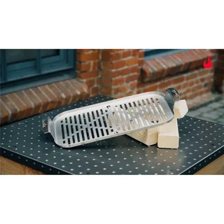 Piastra da grill in acciaio inox Char-Broil con scanalature per verdure e frutti di mare