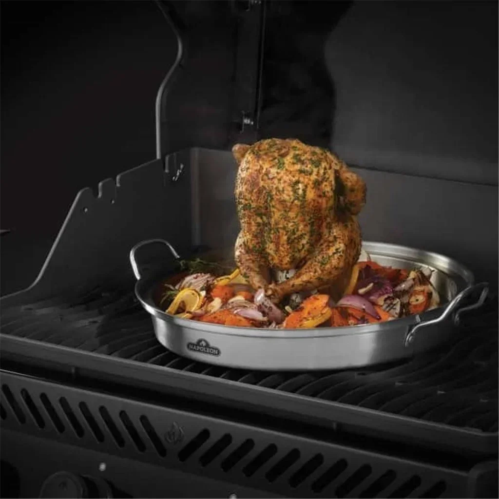 Bandeja Asadora de Pollo con Infusor de Aromas Acero Inoxidable Napoleon