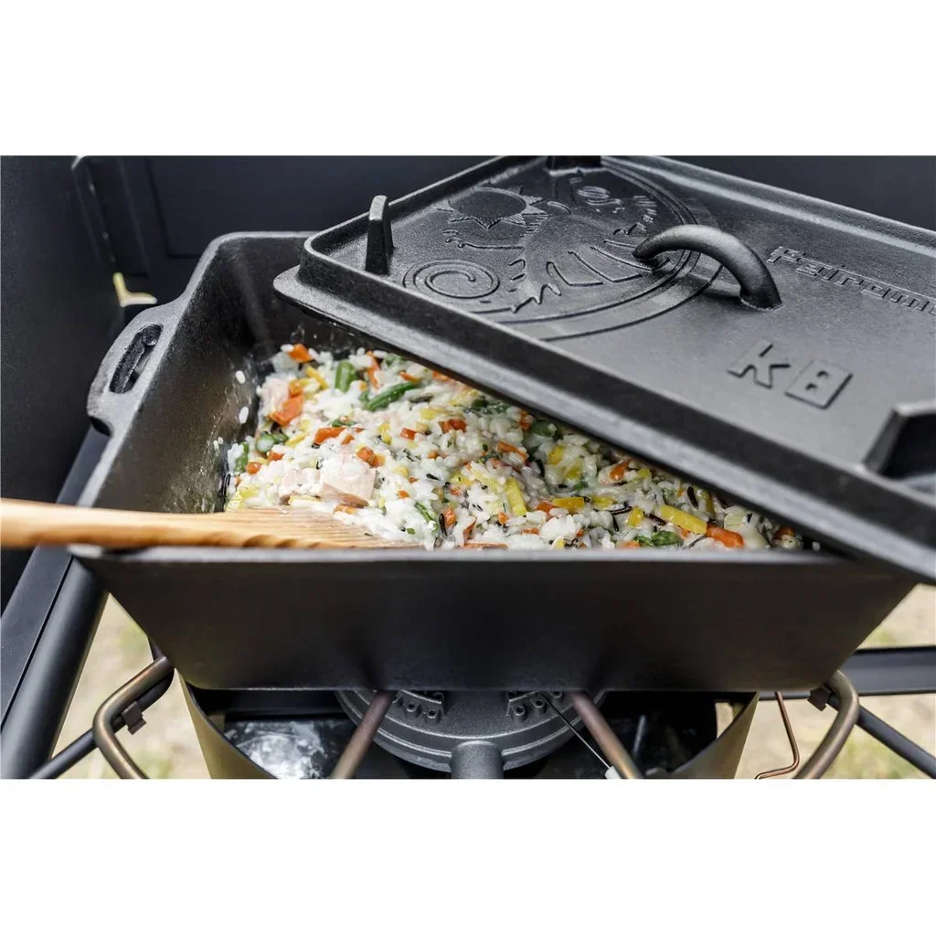 Fuente para horno con tapa Petromax k8 de hierro fundido 5,5L para horno y barbacoa