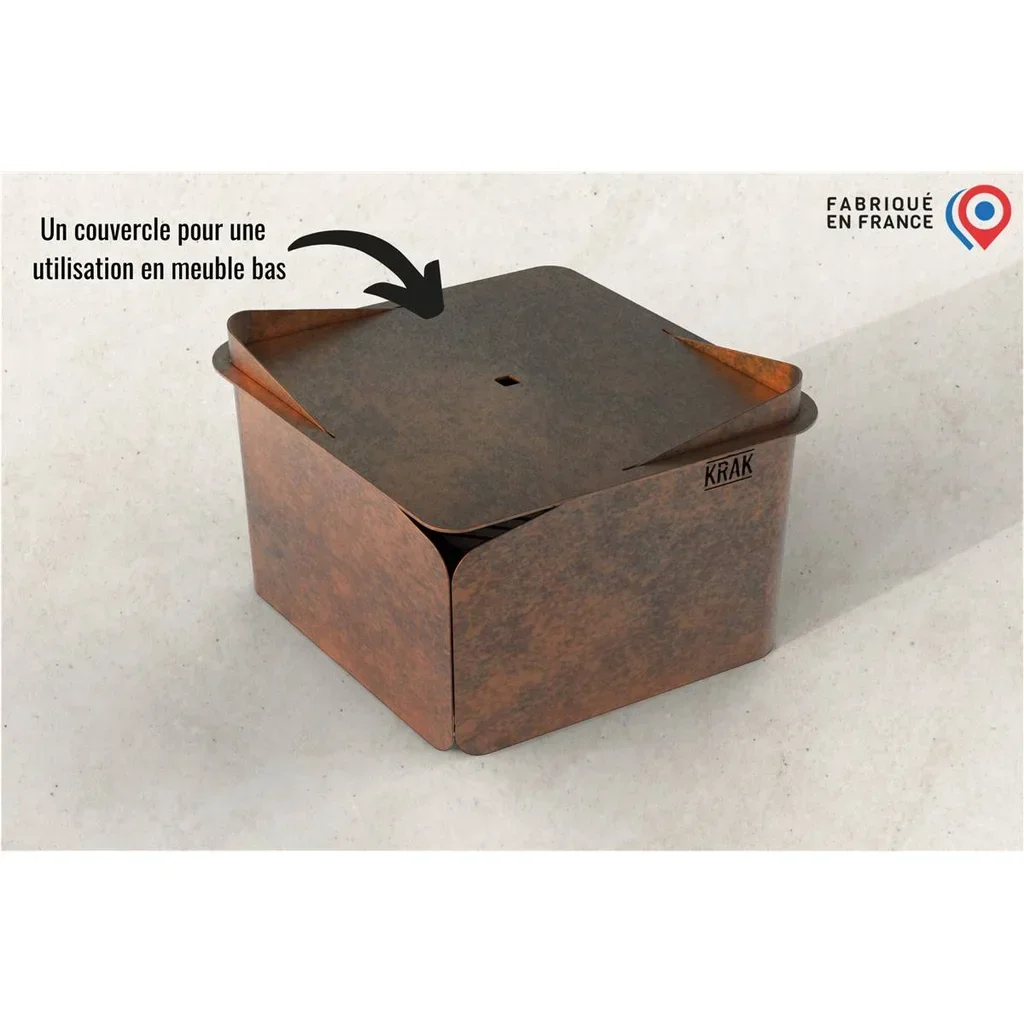 Bandeja metálica para brasero Levant Flor de Óxido mueble exterior