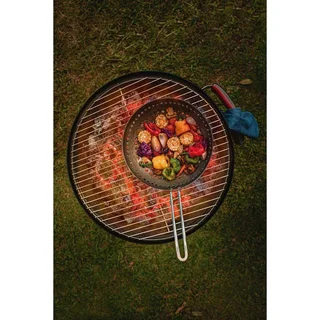 Sartén perforada 26 cm aluminio anodizado antiadherente barbacoa parrilla verduras