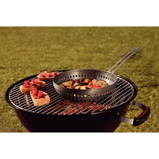 Sartén perforada 26 cm aluminio anodizado antiadherente barbacoa parrilla verduras