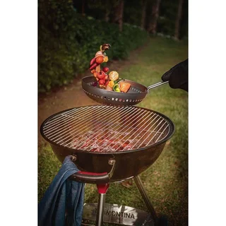 Sartén perforada 26 cm aluminio anodizado antiadherente barbacoa parrilla verduras