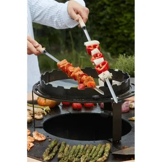 Soporte para Brochetas Nestor Barbecook para Brasero, Acero 3mm, 41x41cm
