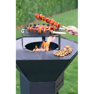 Soporte para Brochetas Nestor Barbecook para Brasero, Acero 3mm, 41x41cm