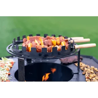 Soporte para Brochetas Nestor Barbecook para Brasero, Acero 3mm, 41x41cm