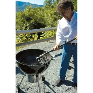 Rastrillo de carbón Steven Raichlen – Herramienta limpieza barbacoa 83 cm