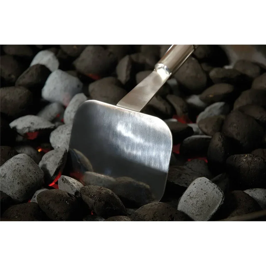 Rastrillo de carbón Steven Raichlen – Herramienta limpieza barbacoa 83 cm