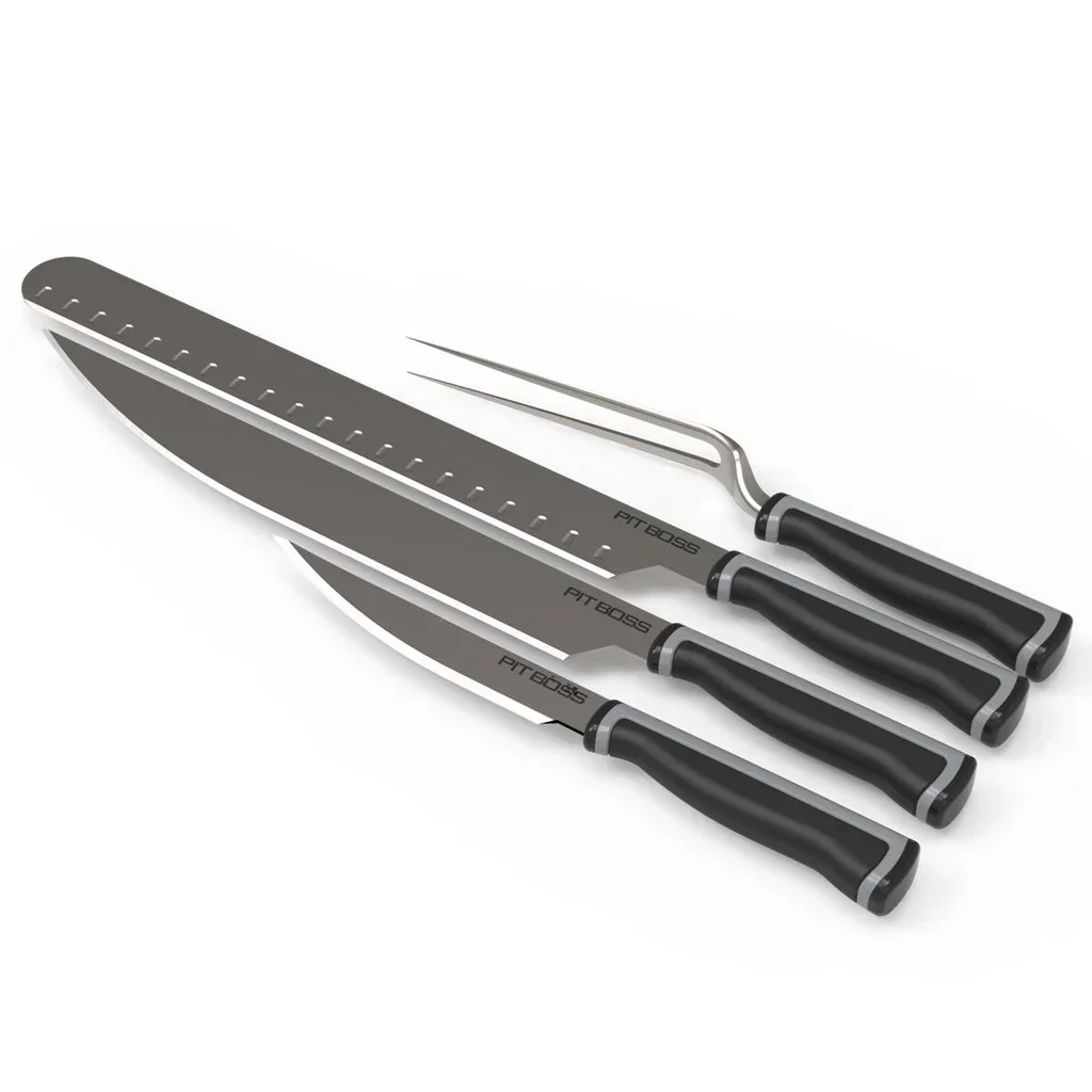 Set de 4 cuchillos para barbacoa Pit Boss Premium - Acero inoxidable