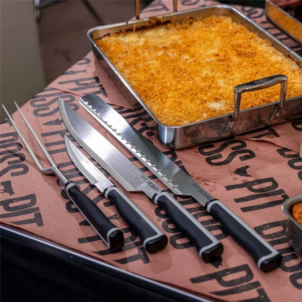 Pit Boss Premium 4-Piece BBQ Knife Set - Stainless Steel