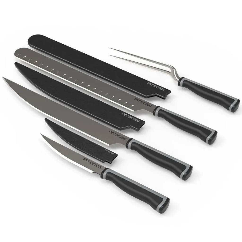 Set de 4 cuchillos para barbacoa Pit Boss Premium - Acero inoxidable