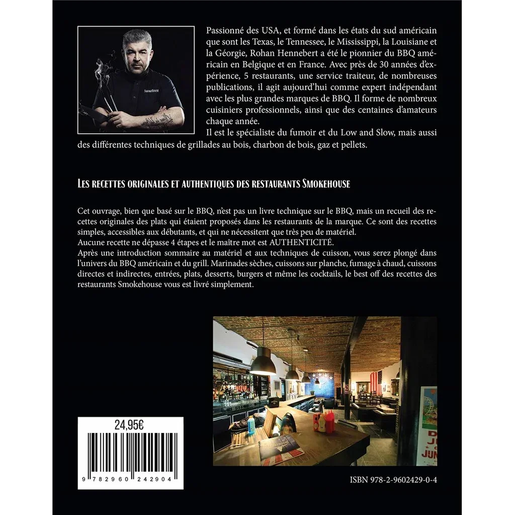Libro BBQ SmokeHouse Rohan Hennebert - Recetas Auténticas de Barbacoa Americana