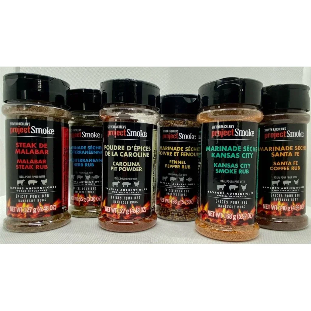 Steven Raichlen Project Smoke 6 especias barbacoa set completo condimentos BBQ