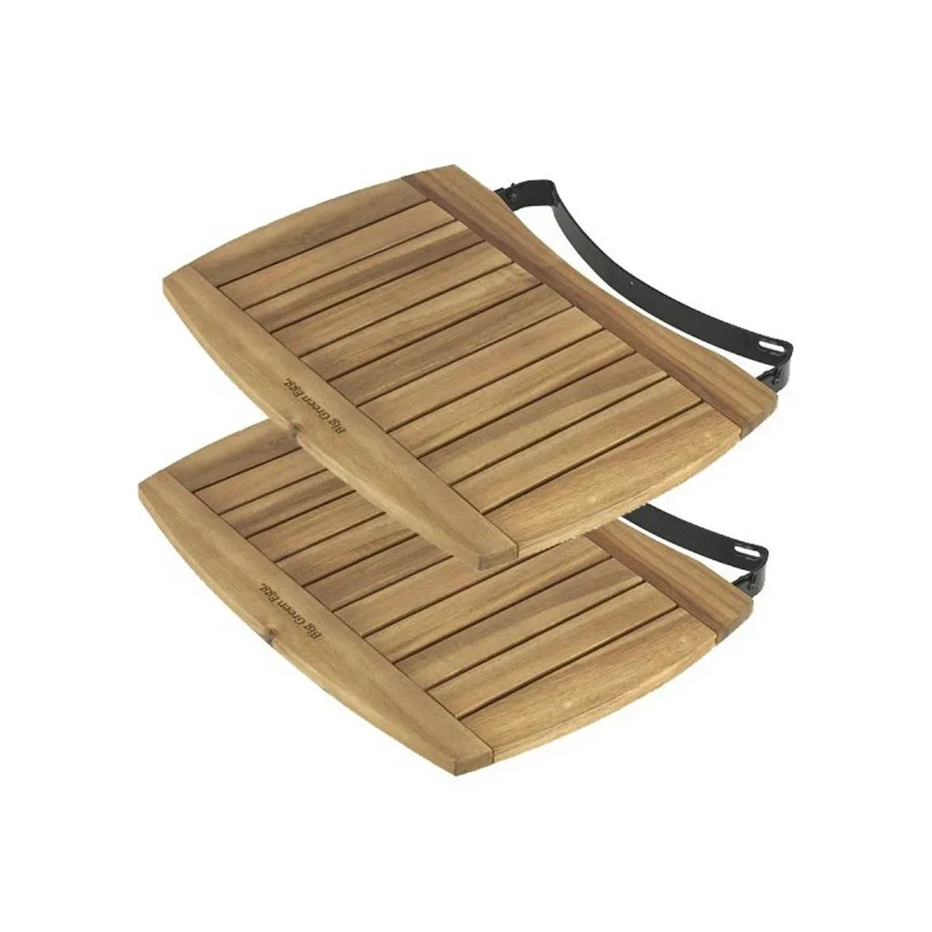 Estantes Laterales de Madera de Acacia para Big Green Egg Large - Accesorios para Barbacoa