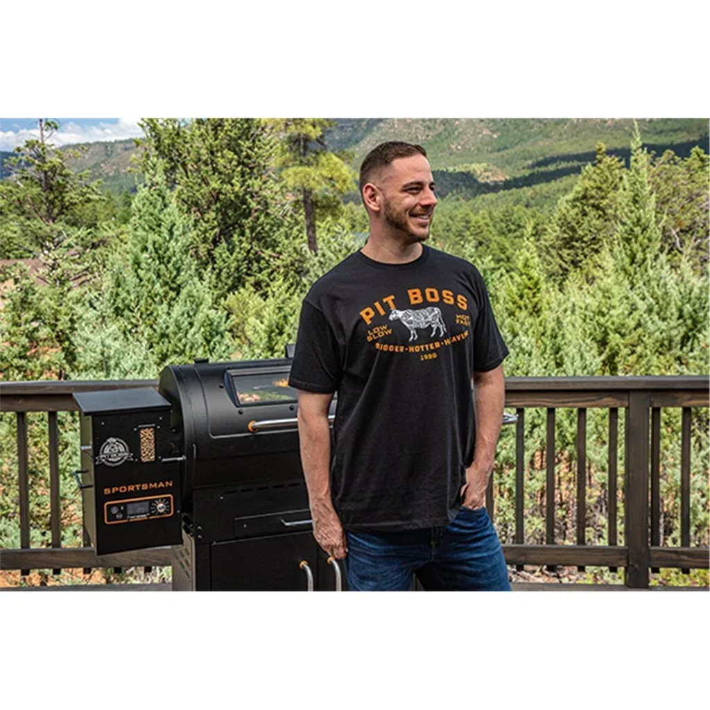 Camiseta Pit Boss Hombre Grilling Master Negro Maestro de la Barbacoa