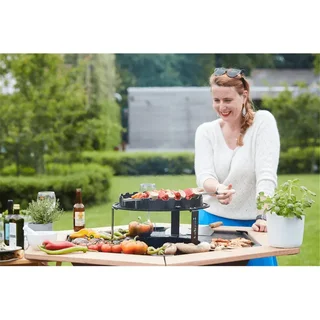 Bamboo Wood Side Table for Brasero Nestor Barbecook 122cm