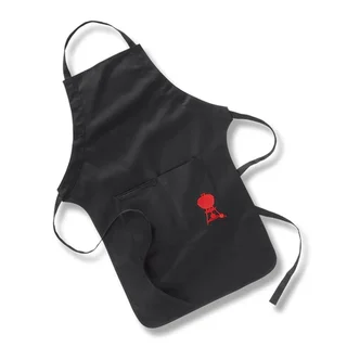 Delantal Barbacoa Weber Negro 100% Algodón con Bolsillos para Accesorios