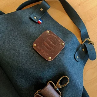 Delantal cuero premium Finoptim barbacoa artesanal Francia