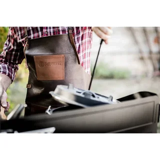 Delantal de trabajo de cuero de búfalo con tirantes cruzados ajustables - Delantal de cocina resistente