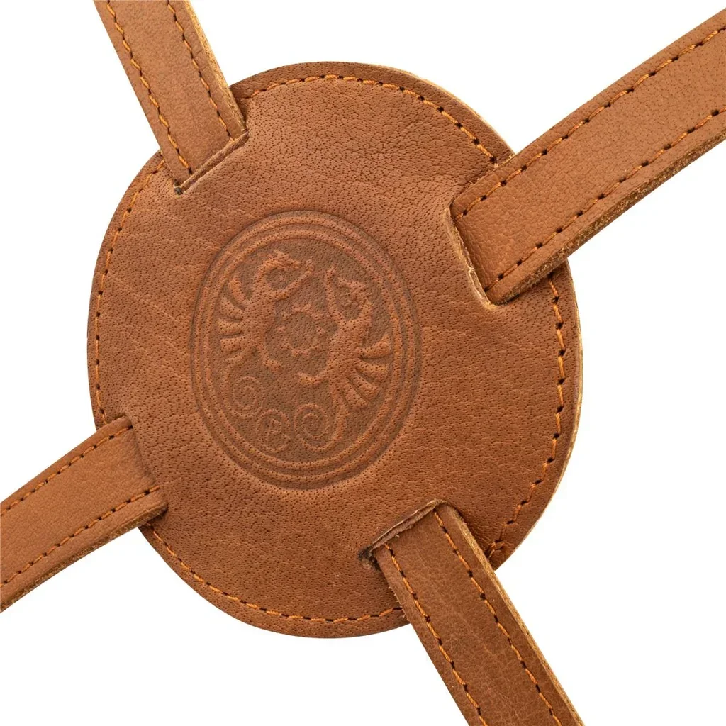 Delantal de trabajo de cuero de búfalo con tirantes cruzados ajustables - Delantal de cocina resistente