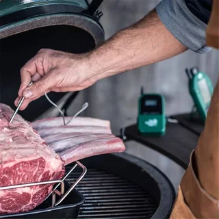 Termómetro digital inalámbrico de doble sonda Big Green Egg - 91m alcance, 380°C resistente al calor
