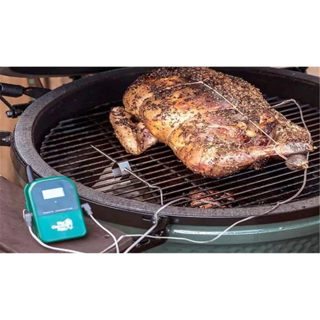 Termómetro digital inalámbrico de doble sonda Big Green Egg - 91m alcance, 380°C resistente al calor