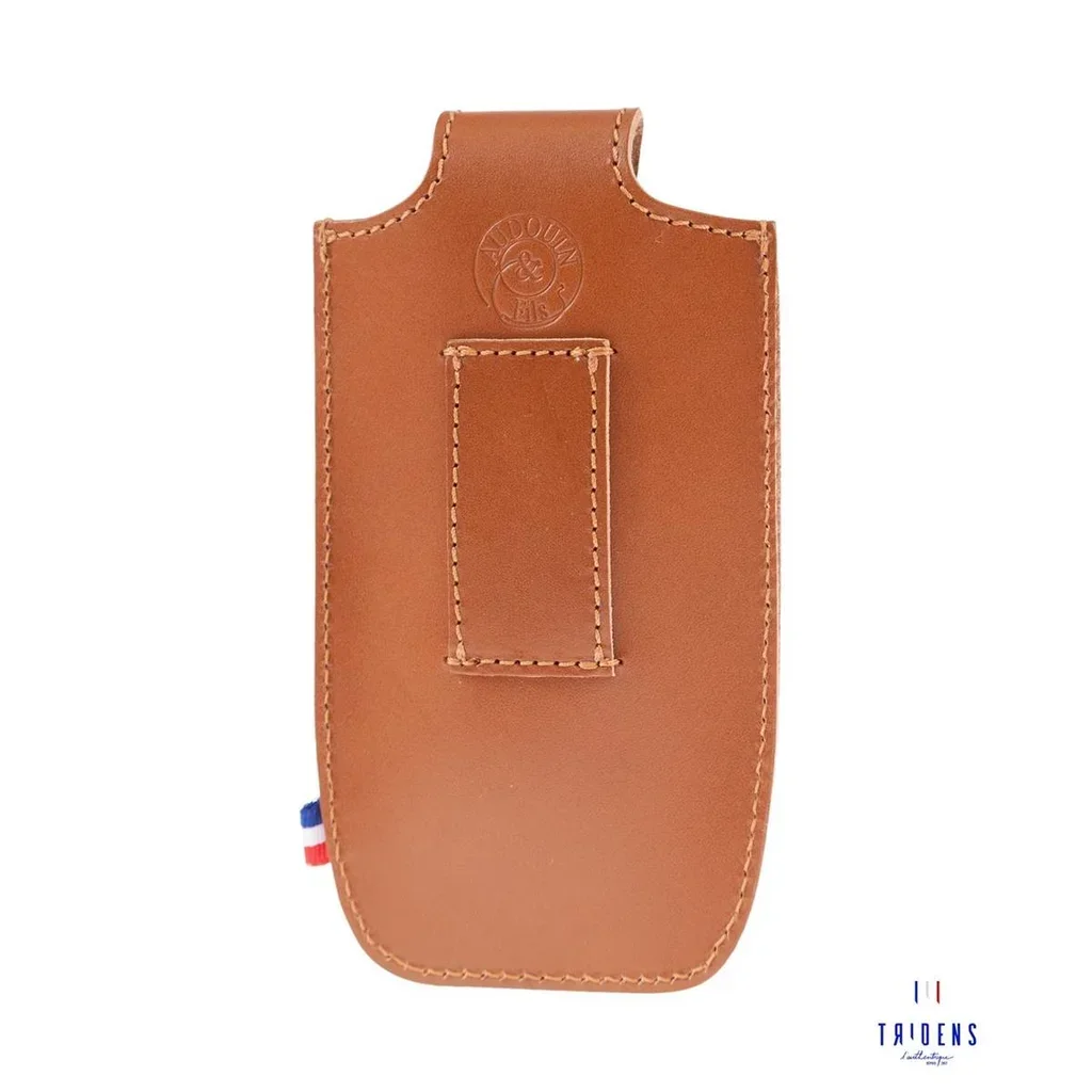 Funda para Tenedor Tridente de Cuero Curtido Vegetal Fabricado en Francia