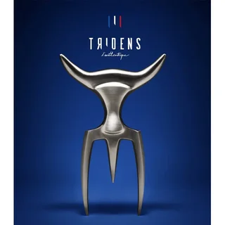 Tenedor de Servicio Acero Inoxidable 316L con Soporte Grabado Tridens Caja Regalo Kraft