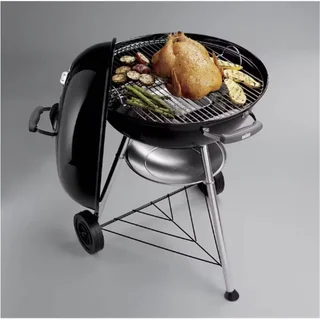 Barbacoa Carbón Weber Kettle 57 cm Negro Redondo Acero Esmaltado