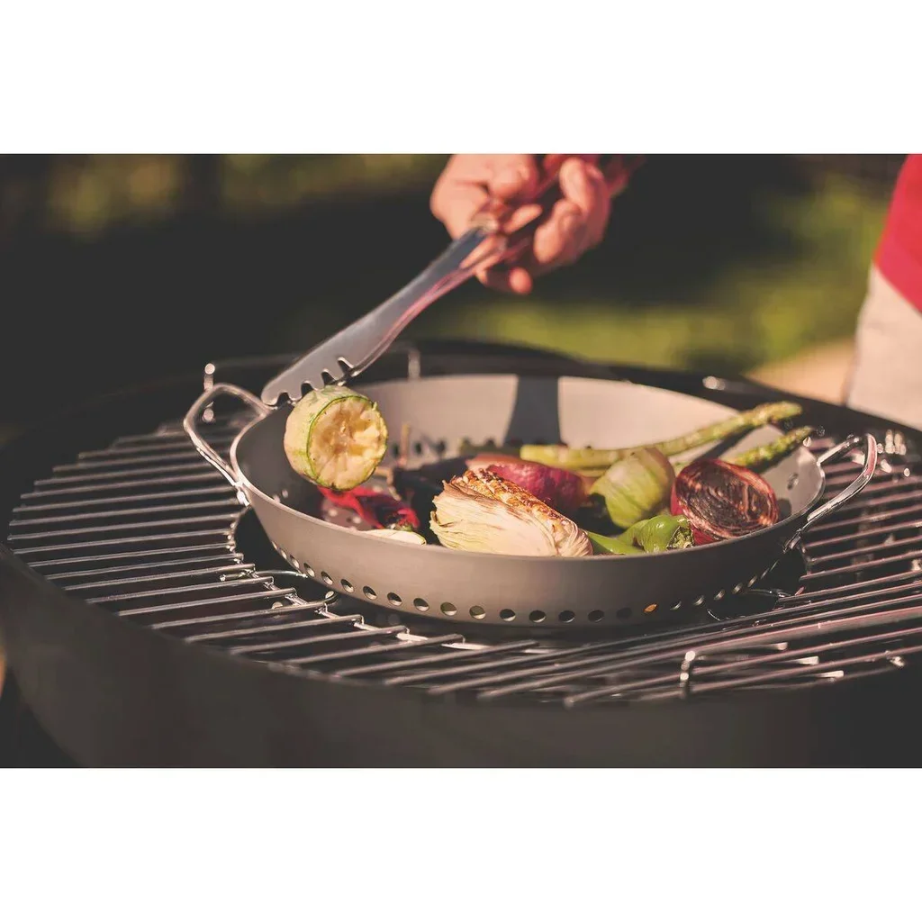 Perforated Wok 30 cm Anodized Aluminum Non-Stick Tramontina for BBQ